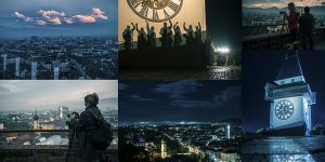 Graz,Nachtaufnahme, Nachtfoto, Langzeitbelichtung, blaue Stunde